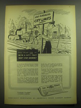 1945 Los Angeles Times Ad - What would you do with a city that won&#39;t stop  - $18.49