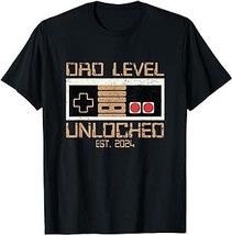 Dad Level Unlocked 2024 Leveled Up To Dad Soon To Be Dad T-Shirt - £12.59 GBP+