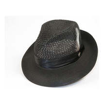 Men's Summer Spring Braid Straw style Hat by BRUNO CAPELO JULIAN JU900 Black image 5
