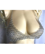 Chain Mail Bikini Silver Link Metal Lingerie Bra Bikini Goth Medieval Fe... - $1,062.64 MXN