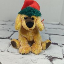 Ty Beanie Baby Jinglepup Dog 2001 Plush Holiday Christmas Pup Stuffed Animal Toy - $9.80
