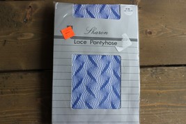 Vintage NWT Sharon Lace Pantyhose P/M 100-140lbs Blue - £11.43 GBP
