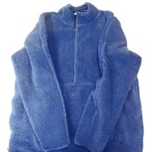 Nike Yoga Sherpa Training Half Snap Button Sweatshirt Mens Size L Fleece Purple - £56.36 GBP