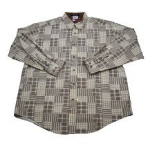 Tommy Hilfiger Shirt Mens Large L Brown Casual Dress Workwear Office Button Up  - £18.18 GBP