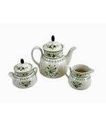 Royal Doulton Provencal Pattern England Tea Pitcher Sugar Bowl Creamer T... - £176.96 GBP