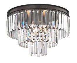 Odeon Crystal Glass Fringe Restoration Modern Flushmount Chandelier Ceiling  - $699.00