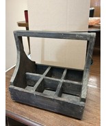 Vintage Wooden Tool Bottle Carrier With Handle Primitive Farmhouse Divid... - $1,017.85 MXN