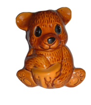 VTG Bear Ceramic Honey Pot Jar Taiwan Marked &quot;B&quot; kitsch kitchen woodland - £10.11 GBP