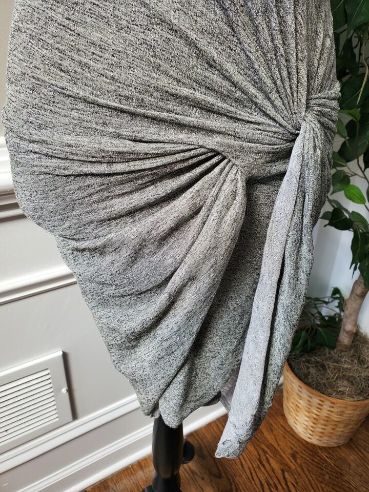 A+ Allen Women's Gray Polyester Scoop Neck Sleeveless Casual Knee Length Dress Item image 3