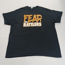 Gildan Ultra Cotton Fear The Rattlers Men Black Graphic T-Shirt Short Sleeve XL  image 10