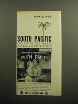 1958 RCA Victor Record Advertisement - Rodgers &amp; Hammerstein&#39;s South Pacific - £14.76 GBP