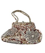 Vera Bradley SLATE BLOOMS Handbag EUC Retired Alice Kisslock - $460.56 MXN