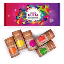 Natural Holi Gulal Colour - Orange | Yellow | Red | Green and Blue Tesu Flower | - £35.89 GBP