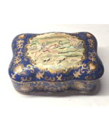 Antique Vintage Hand Painted Enameled Horse Hunting Scene Casket Dresser... - €27,44 EUR