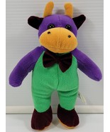M) Manley Toy Direct Stuffed Moose with Bow Tie Animal Plush Toy 10&quot; - £7.90 GBP