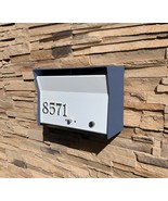 RetroBox Locking Wall Mounted Mailbox in GRAY Midcentury Modern Contempo... - $285.00