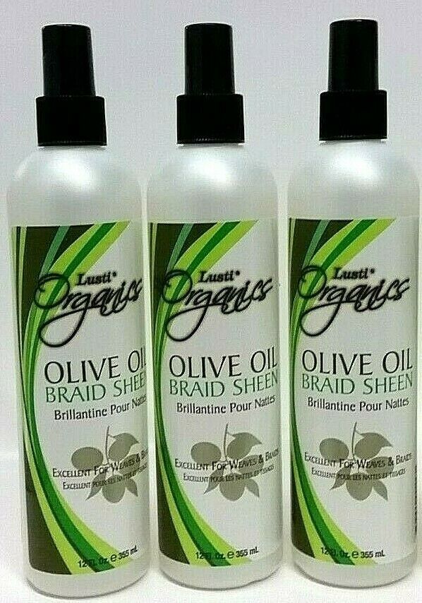 ( LOT 3 ) Lusti Organics Olive Oil Braid Sheen, Weaves & Braids 12 oz Each - $25.73