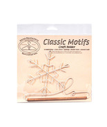 Classic Motifs White Snowflake 6 Inch Fabric Holder With Dowel - $16.95