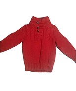 Baby Gap Red button mock neck knit sweater toddler size 4 - $13.04 CAD