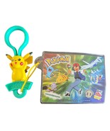 2002 Pokemon Pikachu Tyranitar Wendy&#39;s Kids Meal Card Key Chain Ring Toy - $8.59