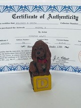 Tom Clark Gnome Alphabet Figurine Coa Animal Signed Block Tim Wolfe Dog Puppy - £51.43 GBP