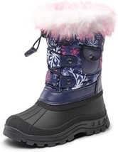 DREAM PAIRS Girls Insulated Waterproof Snow Boots - Side Zipper - Size: 13 - £27.59 GBP
