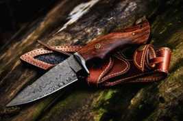 Handmade Damascus steel skinner knife, knives, gift for dad, gift for hi... - $100.00