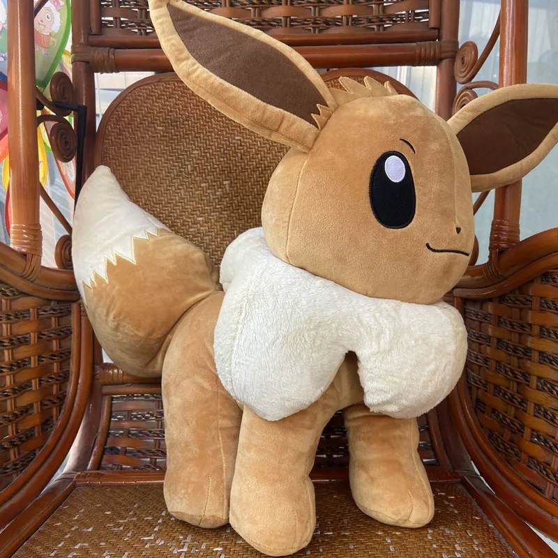 Original Pokemon Eevee Giant Plush Toy Soft Stuffed Pillow Doll 50cm High - £46.02 GBP