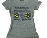 Emp Musée Seattle T-Shirt Quand Mots Fail Musique Speaks T-Shirt Vert FE... - £9.73 GBP