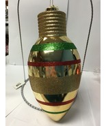 ex15311A glass ornament large bulb 10” x 5” looks like C-7 gold see pict... - €12,39 EUR