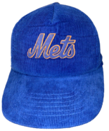 VTG New York Mets Hat Corduroy Gatorade MLB Snapback Cap Pathmark Script... - £67.55 GBP