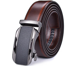 Cinturones Hombre Hebilla Automática Vestido Trinquete Cuero Genuino Air... - $27.98+
