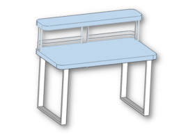 Fiberglass Laminate Table TFL DS 3072 with TFL 6&#39; Upper Shelf - $2,046.33