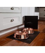 Luxury Design Rose Gold Pet Feeder Bowls Dog Bowl Set of 2 (700 ML) - £31.00 GBP