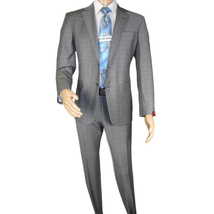 Men Suit BERLUSCONI Turkey Italian Wool 180's Glenn Plaid K230-12 Gray Blue image 5