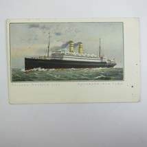 Ship Postcard TSS Rotterdam Steamship Ocean Liner Holland America Line NY 1908 - £7.91 GBP