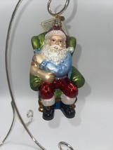 Old World Christmas Santa Vaccinated Glass Ornament - £10.22 GBP