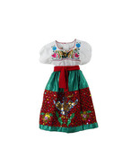 China Poblana Girls Sz XS-XL Folklorico Tri-Color Dress Set W/Eagle Sequ... - £73.59 GBP+