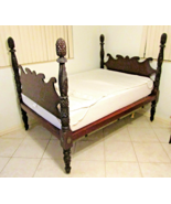 Federal Mahogany Full Size Pineapple and Acanthus Leaf Carved Four Poste... - $76,382.11 MXN