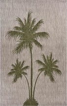 HomeRoots 393758 8 x 10 ft. Green Palm Tree Indoor &amp; Outdoor Area Rug - £130.41 GBP