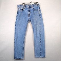 Levi&#39;s 505 Jeans Men&#39;s 33x30 Straight Leg 100% Cotton Denim Med Wash Cla... - $28.00