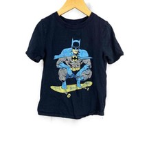 Kids Batman Navy Short Sleeve Graphic T-Shirt Unisex Size 5T - £7.53 GBP