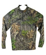 Ol Tom Mossy Oak Obsession Camo Quarter Zip Shirt Mens Medium Hunting Tu... - $622.02 MXN