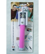 PINK HANDLE SELFIE EXPANDABLE CELLULAR PHONE STICK handheld mono pod holder - $8.96 CAD