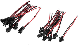 Yueton 10 Pairs JST SM 2 Pins Plug Male and Female Wire Connector - £9.36 GBP