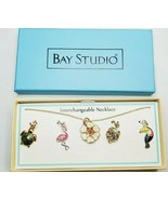 Bay Studio Interchangeable Necklace W 5 Pendants Turtle Flamingo Toucan ... - $30.84 CAD