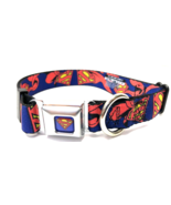 Buckle Down DC Comics SUPERMAN FLYING LOGO Small 9&quot; - 15&quot; Neck Dog Collar - £19.46 GBP