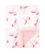 Hudson Baby Unicorn Blanket Pink White Plush Baby Throw 30 x 40 inches - $74.25