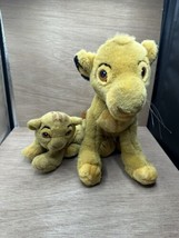 Vintage Disney Store The Lion King Young &amp; Baby Simba Plush Stuffed Toy ... - $24.75