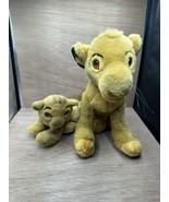 Vintage Disney Store The Lion King Young &amp; Baby Simba Plush Stuffed Toy ... - $33.96 CAD